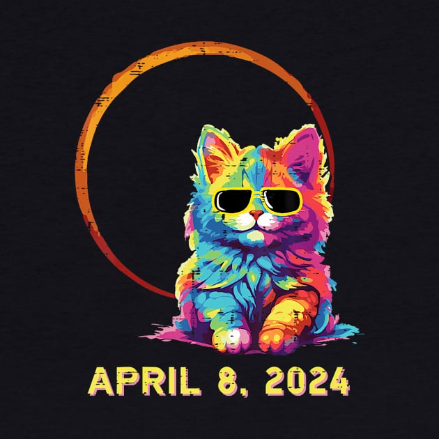 Cat Solar Eclipse 2024 Totality April 8 Wo s by klei-nhanss